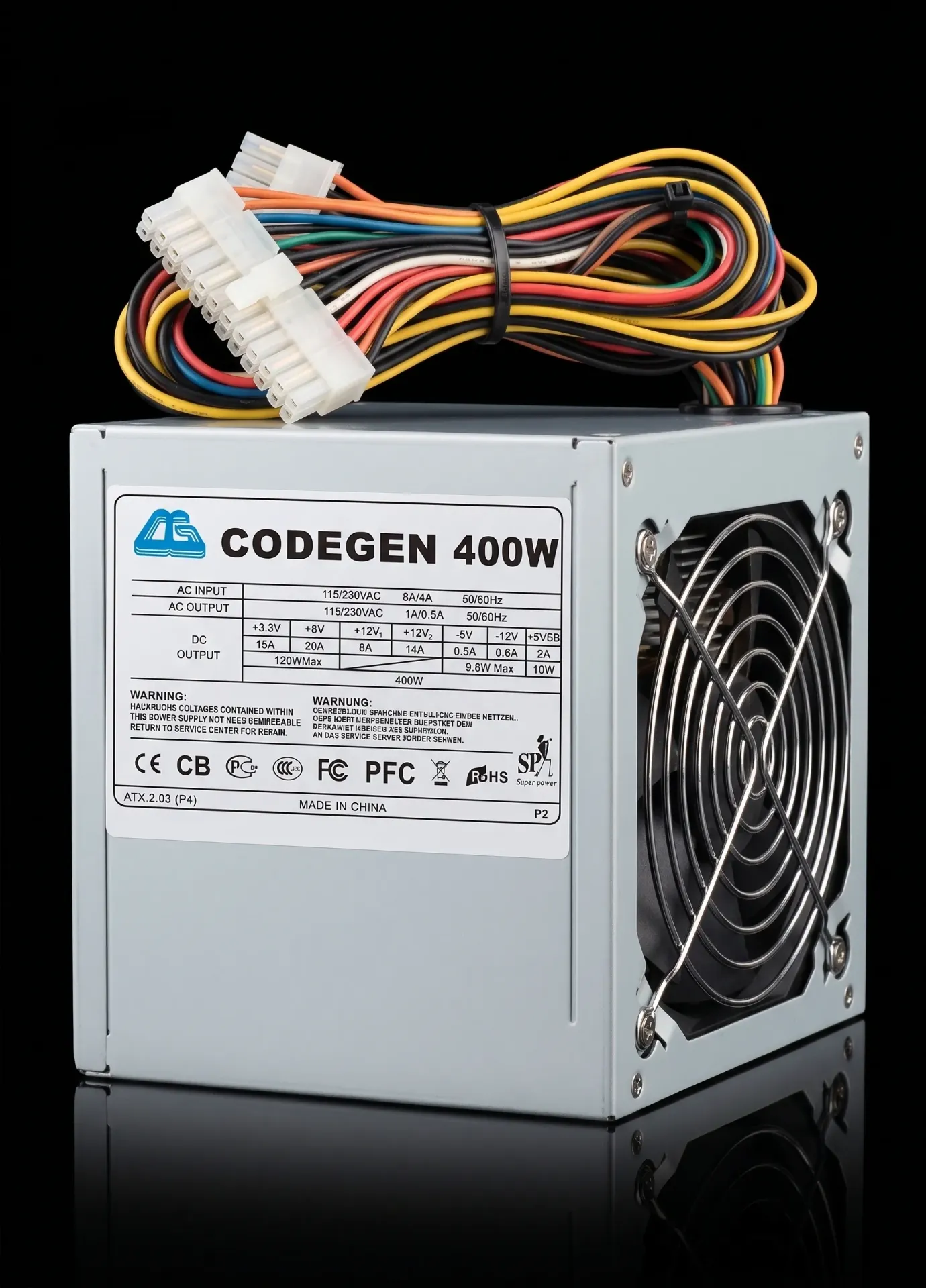 Codegen Super Power 400W ATX PC Netzteil | Model 300X | Refurbished