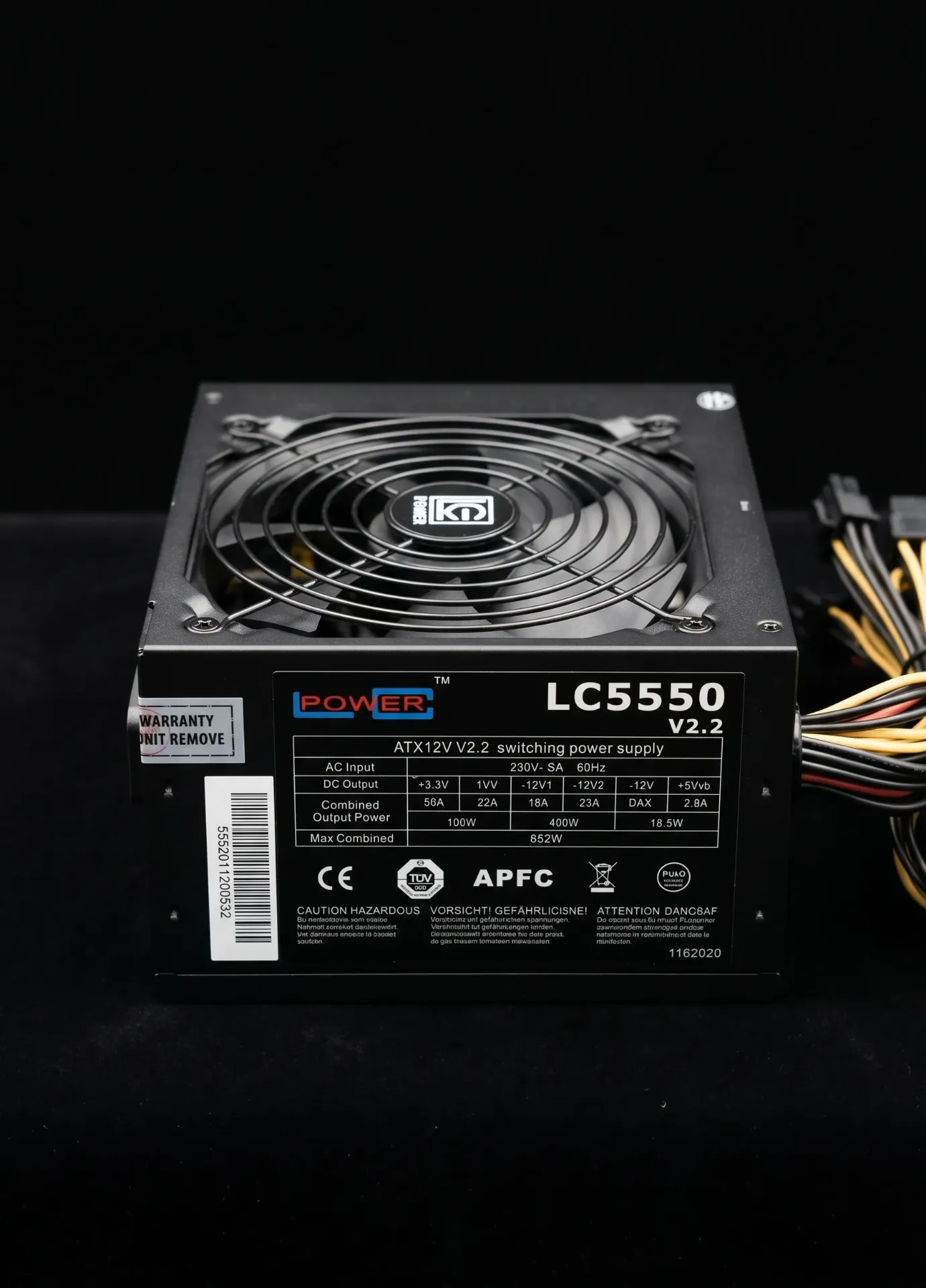 LC-Power LC5550 V2.2 550W ATX PC Netzteil Active PFC Schwarz | Refurbished