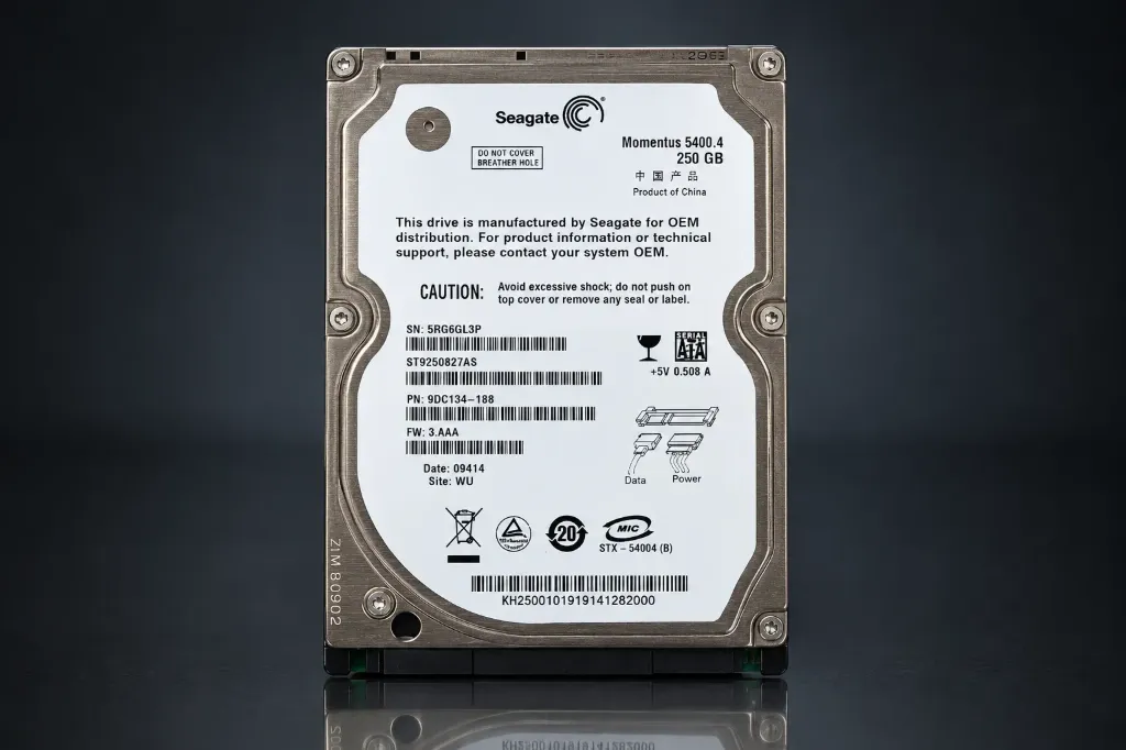 Seagate Momentus 5400.4 250 GB – Zuverlässige 2,5-Zoll-Festplatte für Laptops & Speichersysteme