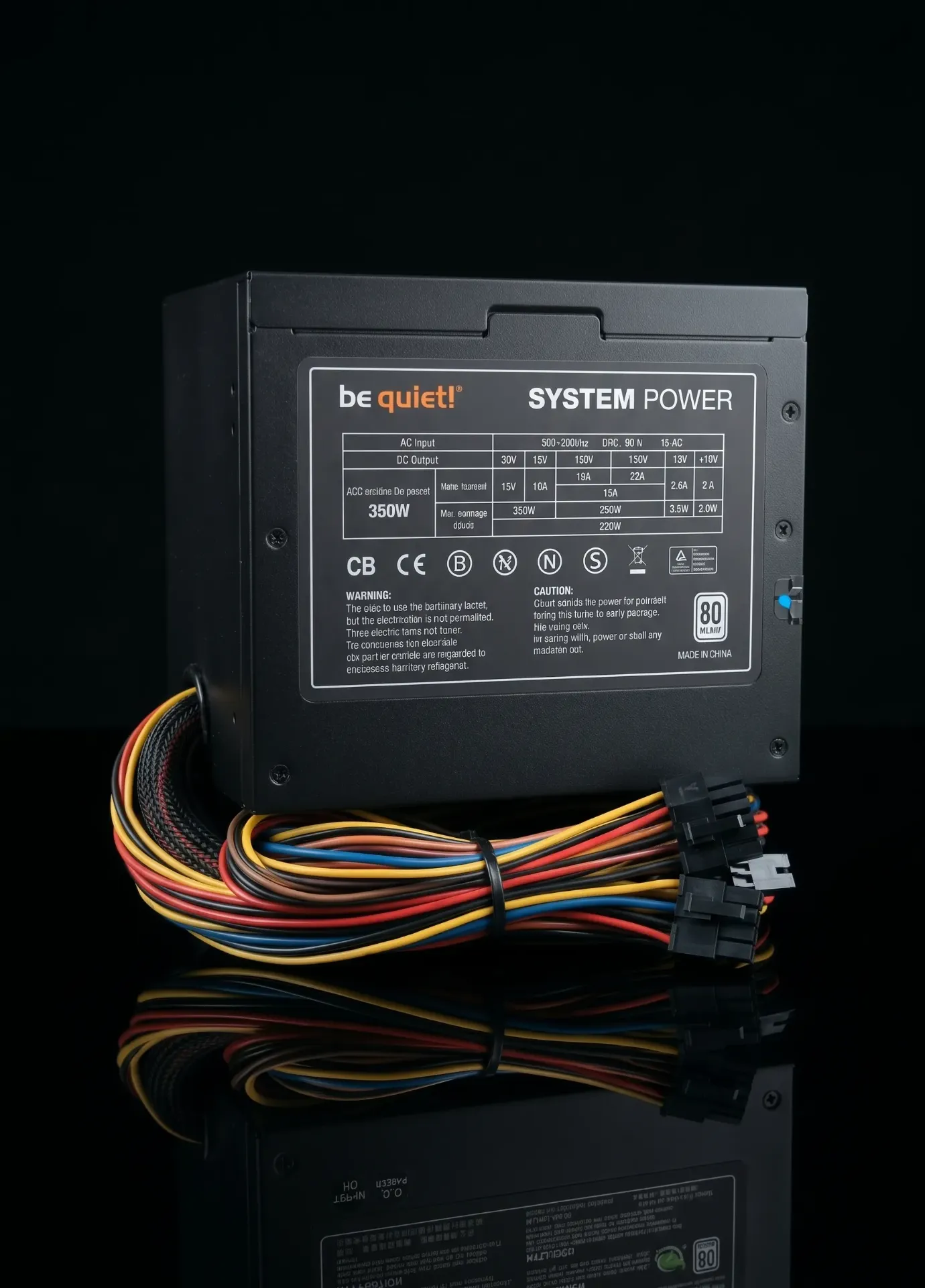 Original be quiet! System Power 350W ATX Netzteil 80 PLUS | BQT S6-SYS-UA-350W | Refurbished