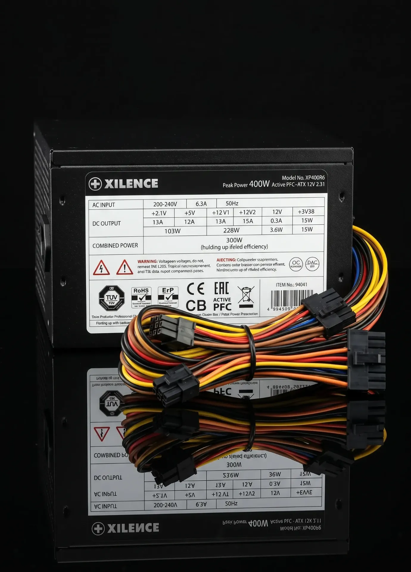 Original Xilence XP400R6 400W ATX PC Netzteil Active PFC Schwarz | XN041 | Refurbished