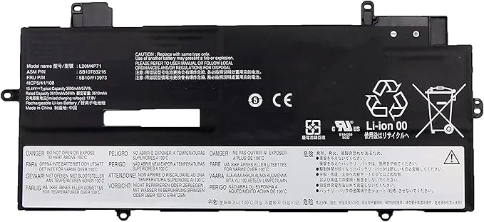 Premium Ersatzakku L20M4P71 für Lenovo ThinkPad X1 Carbon (Gen 9/10) & Yoga (Gen 6/7) – 57Wh / 4ICP5/41/108