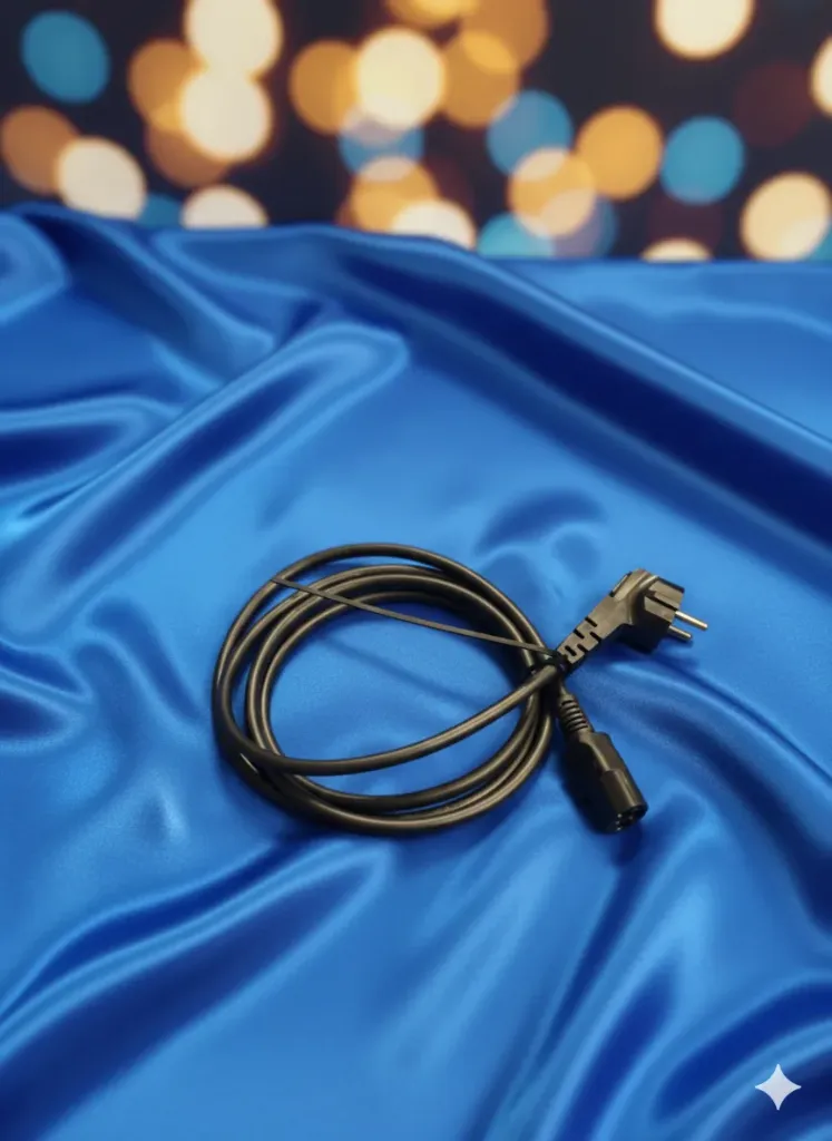 Original Refurbished Kaltgeräte-Netzkabel (C13) – Professionell geprüft & gereinigt – Nachhaltige Stromversorgung für PC & IT – 1,80 M