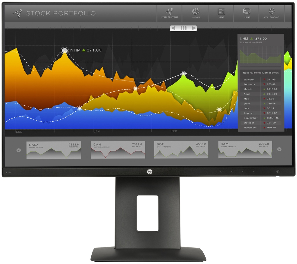 HP Z23n Monitor 23 Zoll 1920x1080 black | Refurbished