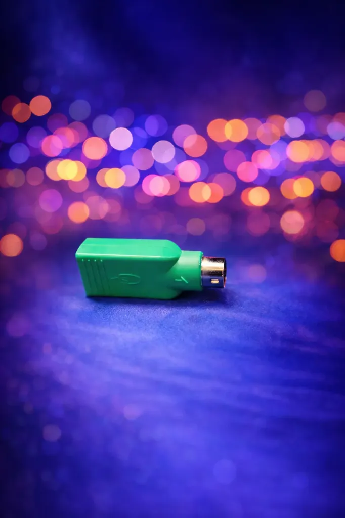 Original USB auf PS/2 Maus-Adapter – USB-A Buchse auf 6-Pin Mini-DIN – Grün – Refurbished & Geprüft – Nachhaltiges IT-Zubehör