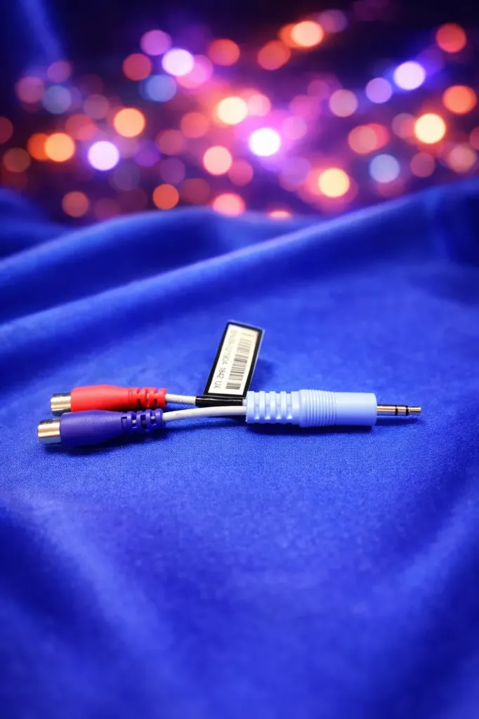 Original Samsung Adapterkabel BN39-02190A – 3,5 mm Klinke auf 2x Cinch (RCA) Buchse – Blau/Rot – Refurbished & Geprüft – Nachhaltiges Audio-Zubehör