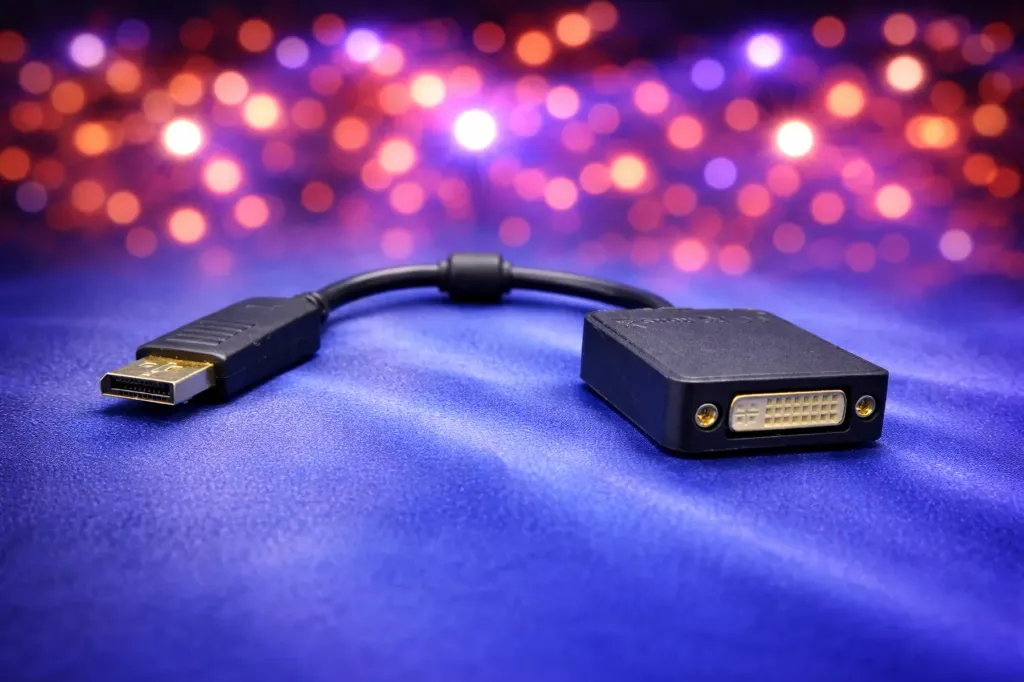 Premium DVI-I auf DisplayPort Adapter – Dual Link Unterstützung – DisplayPort Stecker auf DVI-I Buchse – Schwarz – Refurbished & Geprüft – Nachhaltiges IT-Zubehör