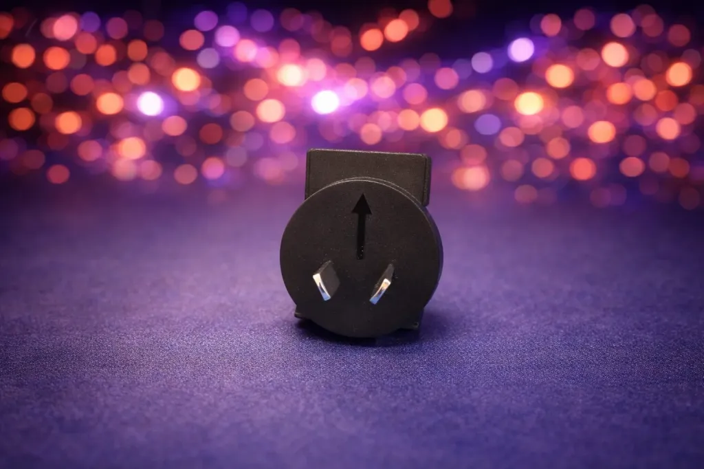 Original Netzstecker-Adapter Typ I – Schrägstift-Stecker (Australien/China/Neuseeland) – Schwarz – Refurbished & Geprüft – Nachhaltiges Reise-Zubehör