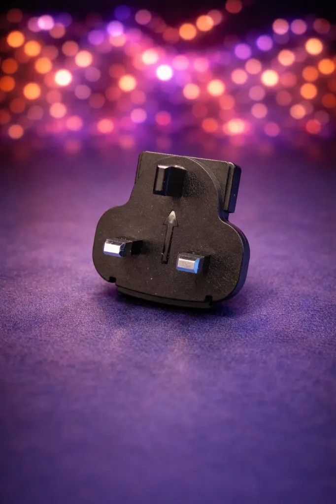 Original Netzstecker-Adapter Typ G – Dreistift-Stecker (UK/Irland/Hongkong) – Schwarz – Refurbished & Geprüft – Nachhaltiges Reise-Zubehör