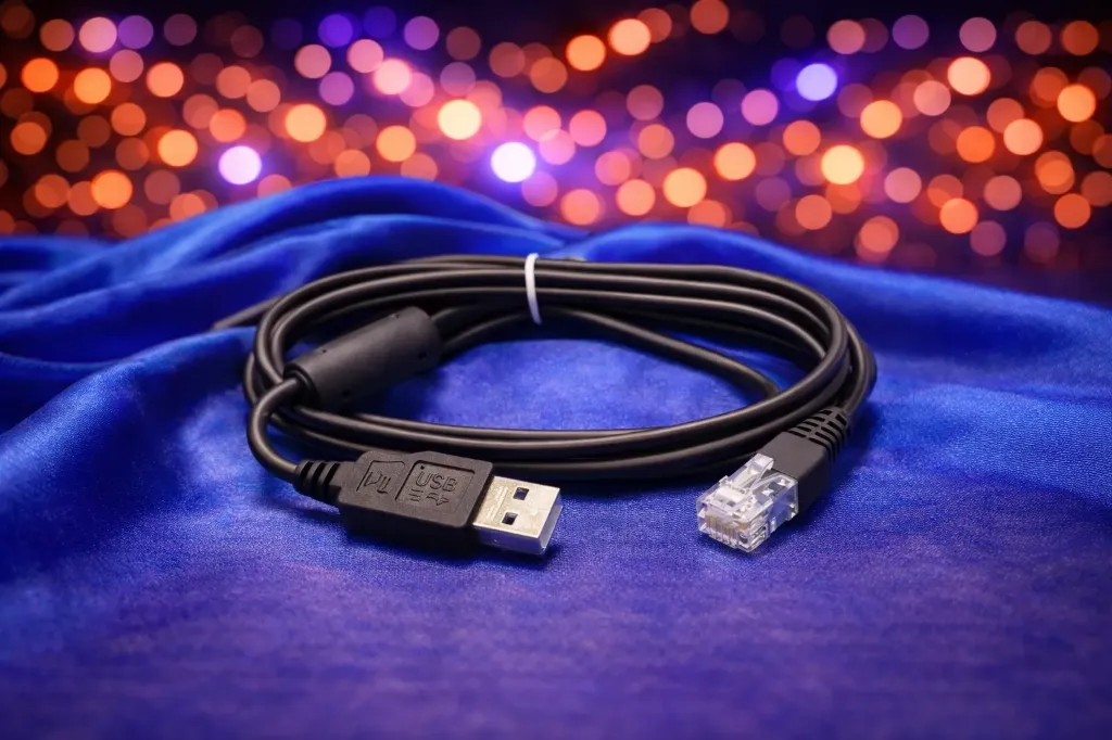 USB 2.0 auf RJ45 Serielles Konsolenkabel – USB-A auf Ethernet – Schwarz – Refurbished & Geprüft – Nachhaltiges IT-Netzwerkzubehör