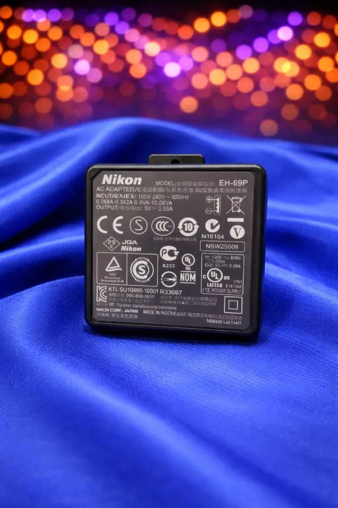 Original Nikon EH-69P USB Netzteil – AC Adapter für Coolpix Kameras – 5V 0,55A – Refurbished & Geprüft – Nachhaltiges Kamera-Zubehör