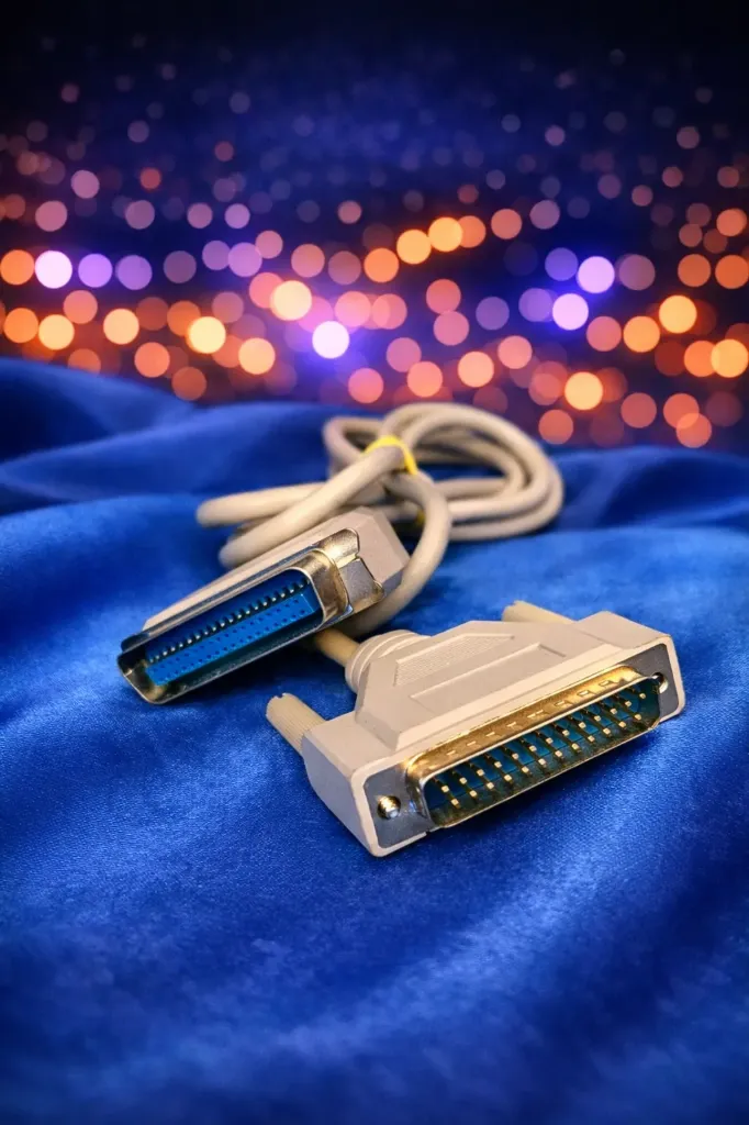 Premium IEEE-1284 Druckerkabel – DB25 auf Centronics 36 – ca. 2 Meter – Beige – Refurbished & Geprüft – Nachhaltiges IT-Zubehör