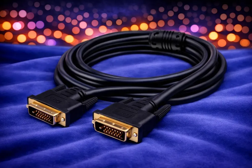 Premium DVI-D Monitorkabel – Dual Link (24+1) – Digitales Videokabel – 2 Meter – Schwarz – Refurbished & Geprüft – Nachhaltiges IT-Zubehör