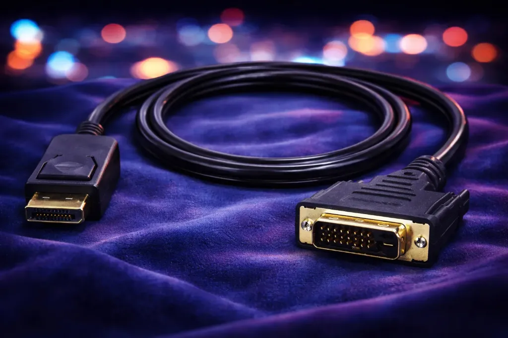 Premium DVI-D auf DisplayPort Adapterkabel – 1 Meter – Dual Link (24+1) – Vergoldete Kontakte – Schwarz – Refurbished & Geprüft – Nachhaltiges IT-Zubehör