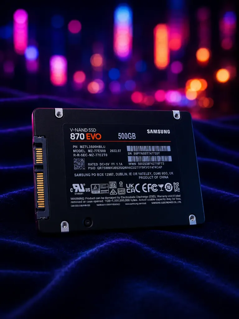 Samsung 870 EVO 500GB SSD | 2,5 Zoll | SATA III 6Gb/s – Das Flaggschiff für maximale Performance und Zuverlässigkeit