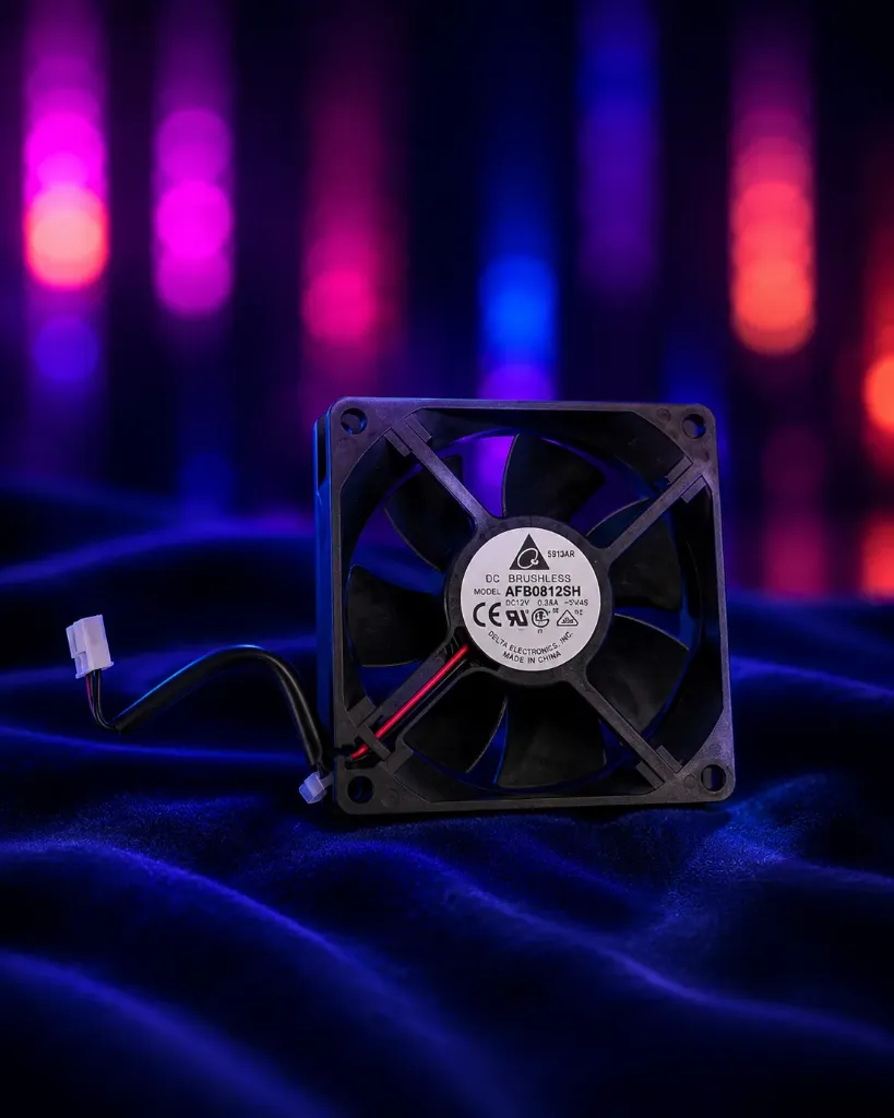 Delta Electronics Gehäuselüfter | Modell AFB0812SH | 80mm Hochleistung | 12V / 0.46A | High Airflow