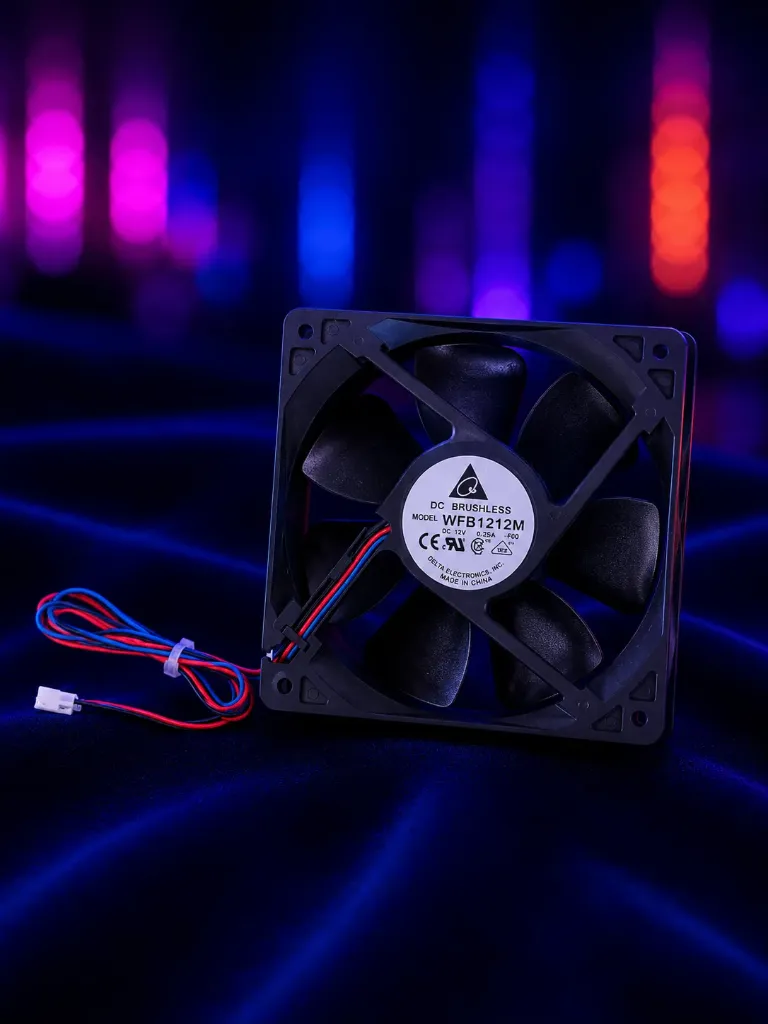 Delta Electronics Gehäuselüfter | Modell WFB1212M | 120mm | 12V / 0.33A | Dual Ball Bearing