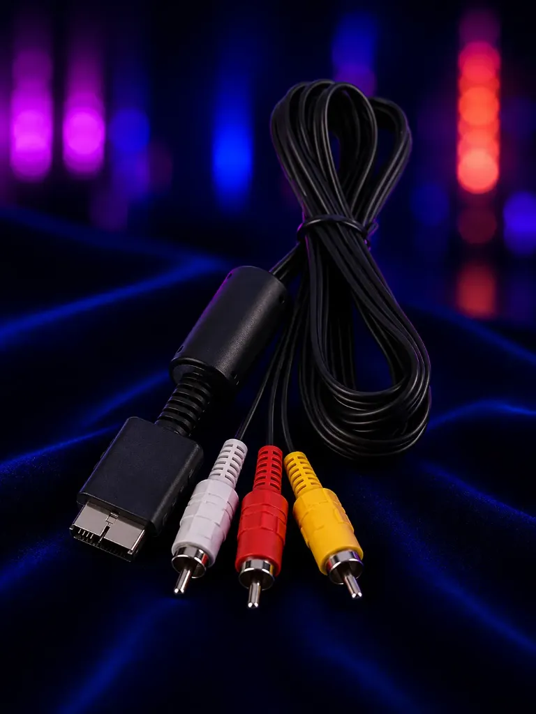 Original Sony TV-Kabel (AV-Kabel) | Für PlayStation 2 (PS2) & PS1 | AV Multi Out auf RCA / Cinch