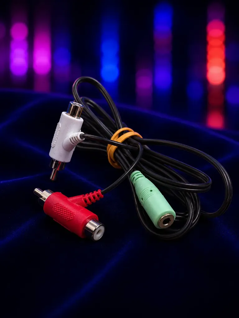 3,5mm TRS-Klinke auf 2x RCA (Cinch) Piggyback | Stereo Audio-Adapterkabel | Refurbished