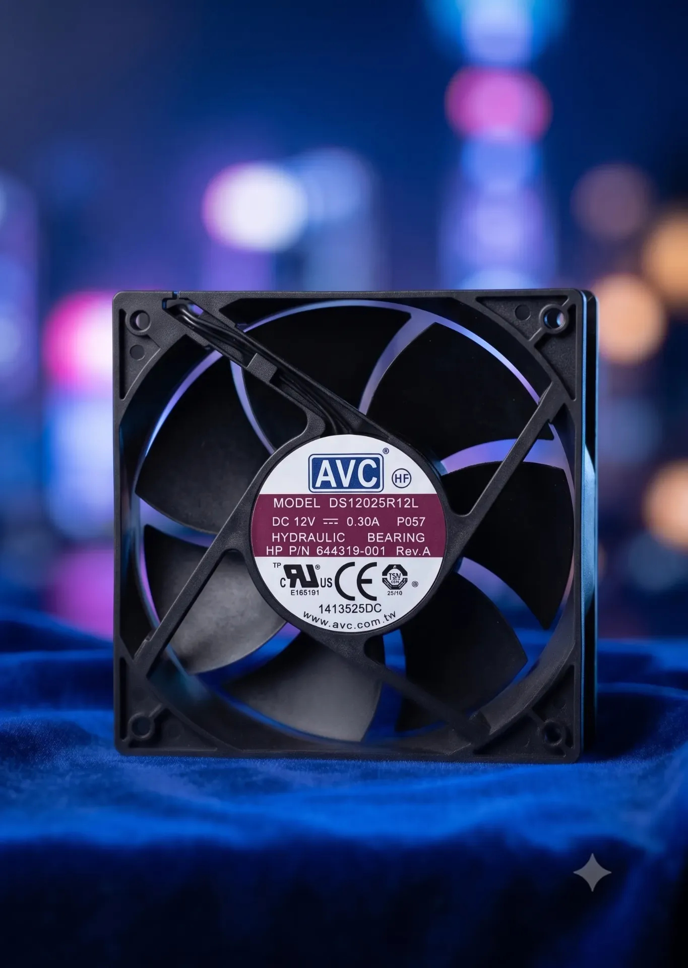 AVC Systemlüfter | Modell DS12025R12L | 120mm | 12V / 0.28A | Leiser Alltags-Airflow