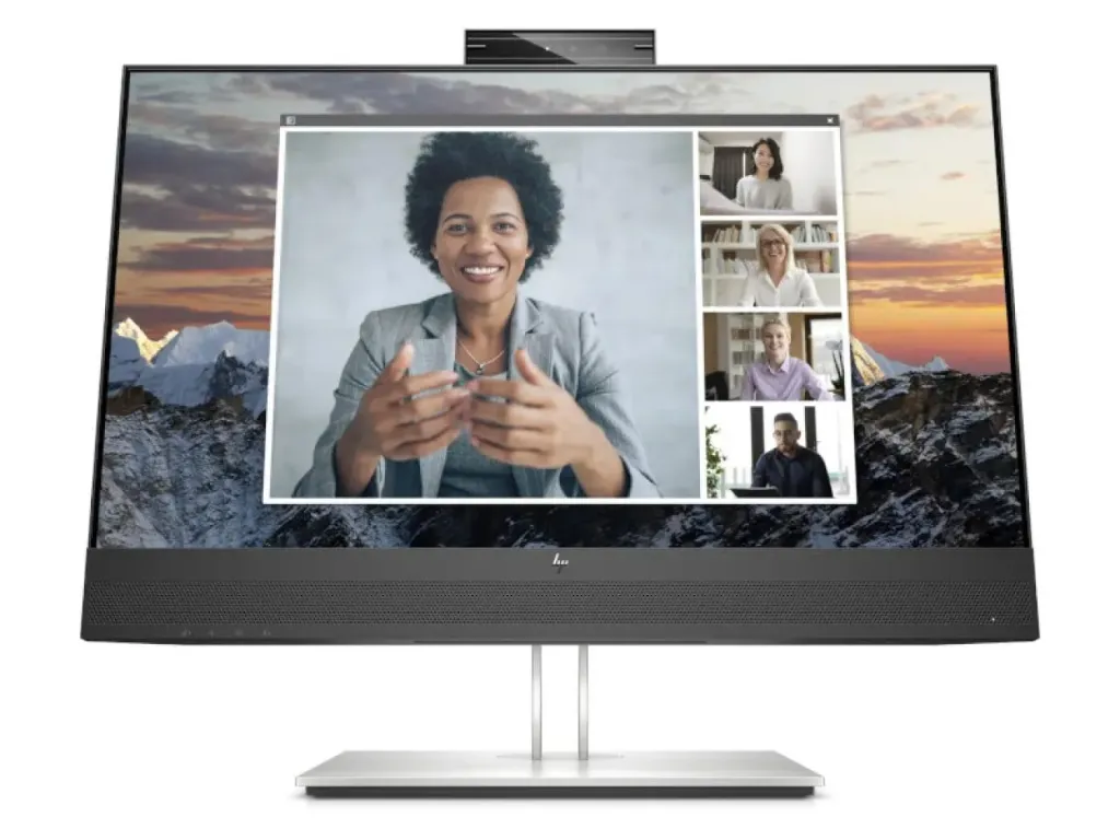 HP E24m G4 FHD Video-Konferenz-Monitor | 23.8 Zoll (60.45 cm) | IPS-Panel | Full HD | USB-C | Integrierte Webcam & Sound | Refurbished