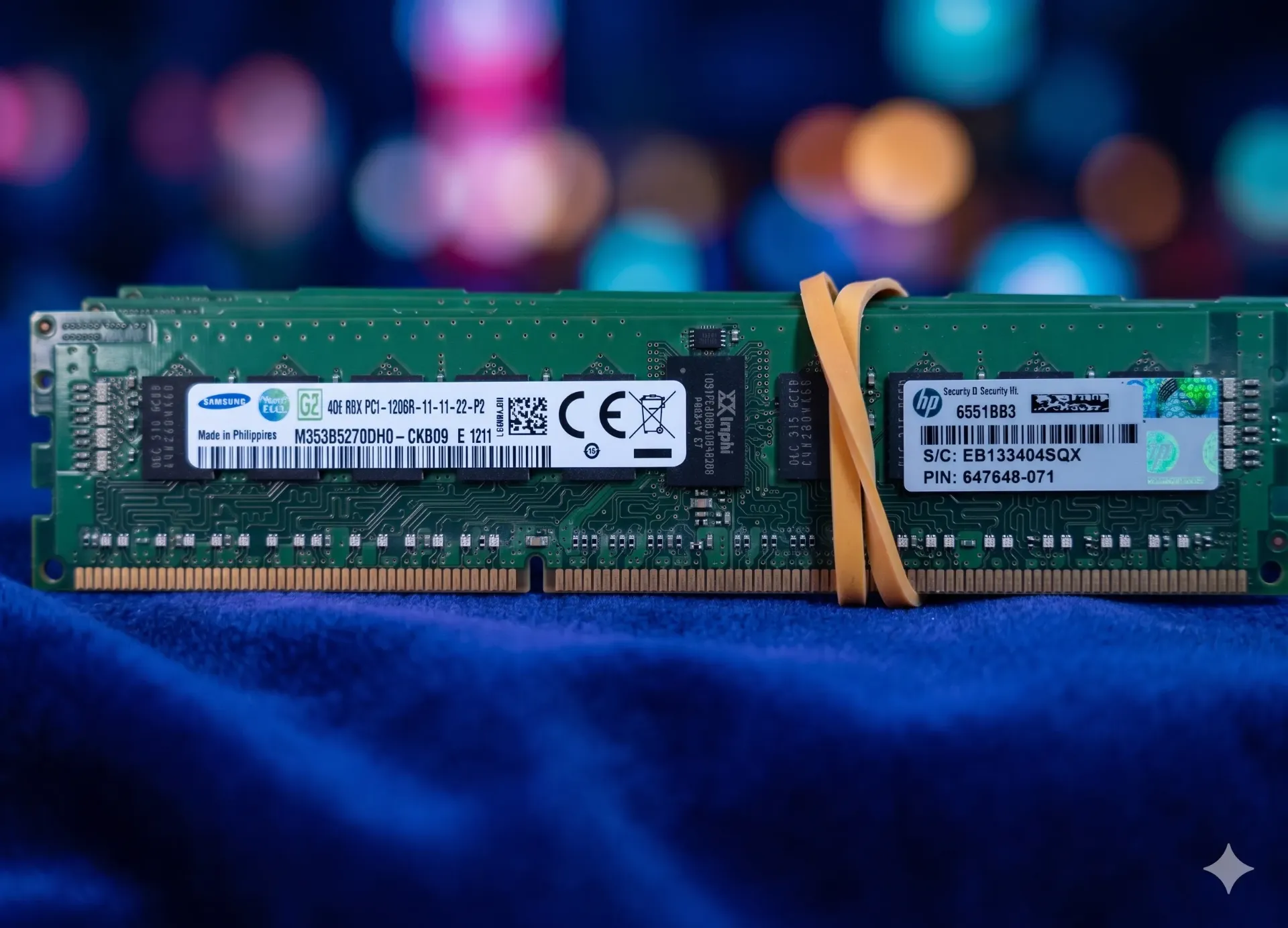 Samsung 4GB DDR3 Registered ECC RAM PC3-12800R 1600MHz | M393B5270DH0-YK0 | HP 647648-071 | Enterprise Server Memory RDIMM | Refurbished