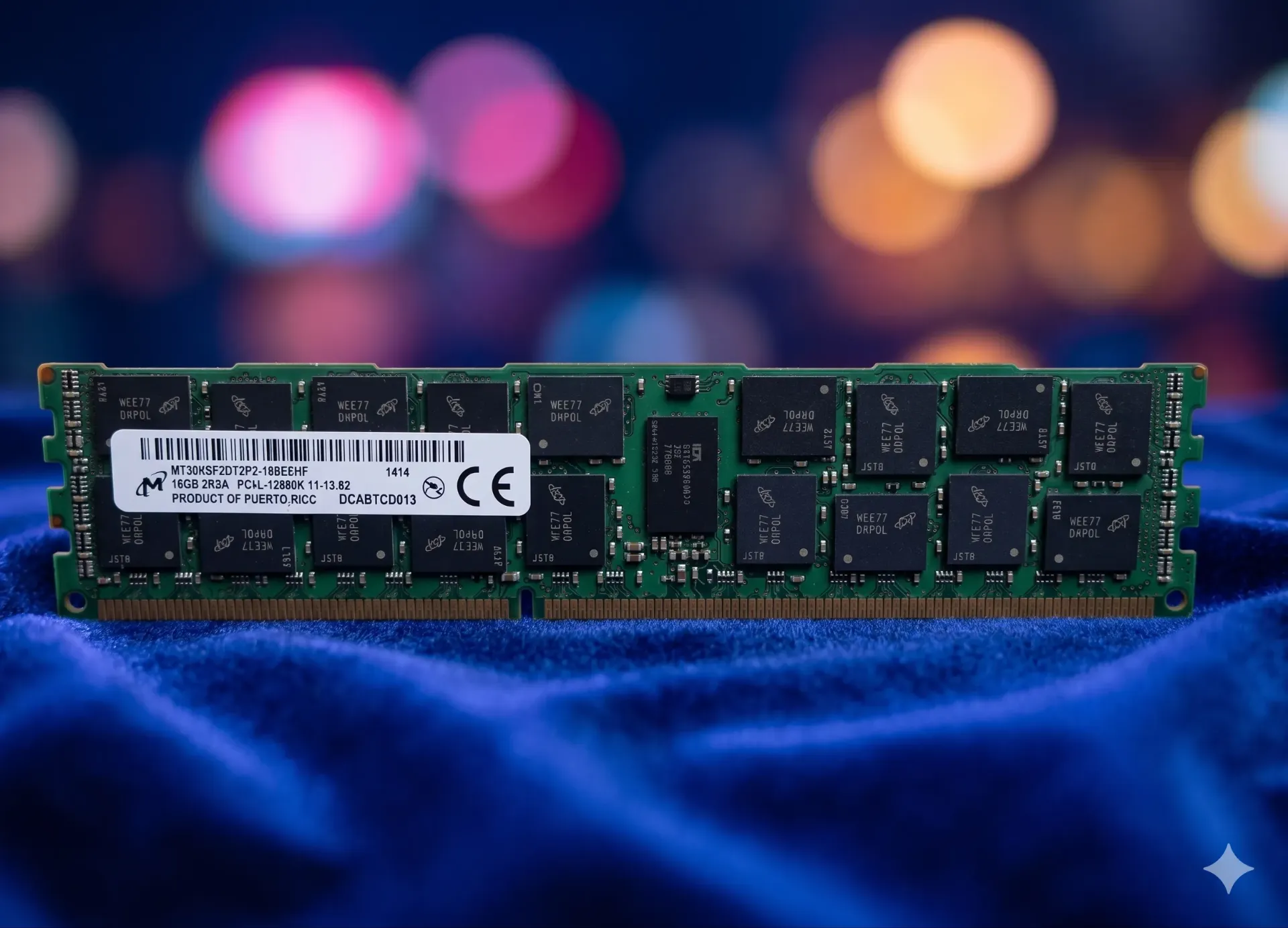 Micron 16GB DDR3L Registered ECC RAM PC3L-12800R 1600MHz | MT36KSF2G72PZ-1G6E1HF | HP Spare 715284-001 | Low Voltage Server Memory RDIMM | Refurbished A-Ware