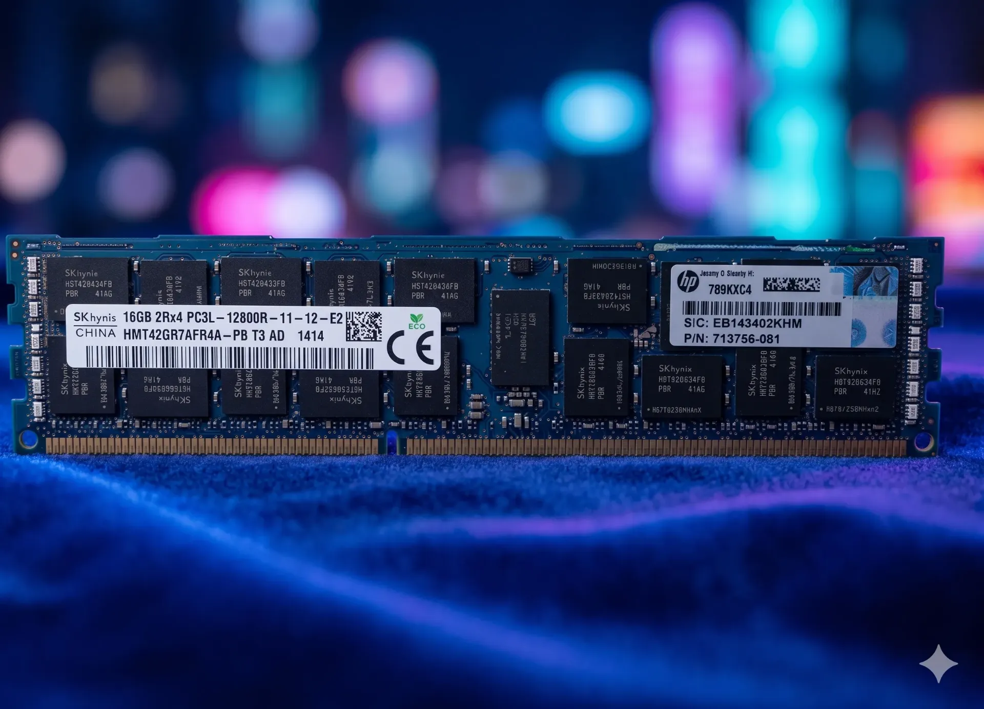 SK hynix 16GB DDR3L Registered ECC RAM PC3L-12800R 1600MHz | HMT42GR7AFR4A-PB | HP 713756-081 | Low Voltage Server Memory RDIMM | Refurbished