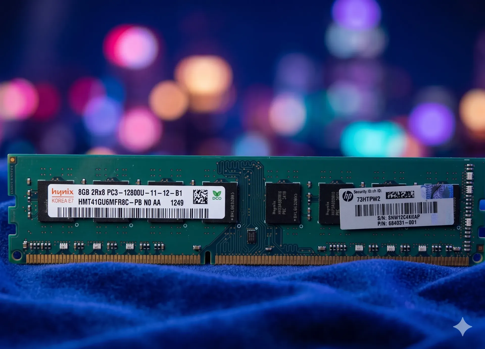 Hynix 4GB DDR3 RAM PC3-12800U 1600MHz CL11 Dual-Rank | HMT41GU6MFR8C-PB | HP 655411-581 | Desktop Memory DIMM | Refurbished