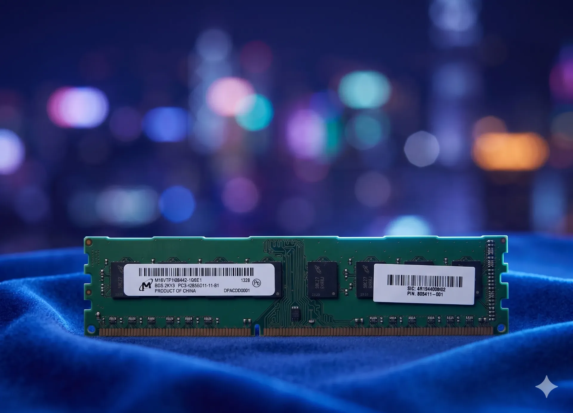 Micron 8GB DDR3 RAM PC3-12800U 1600MHz CL11 Dual-Rank | MT16JTF1G64AZ-1G6E1 | HP 655411-581 | Desktop Memory DIMM | Refurbished