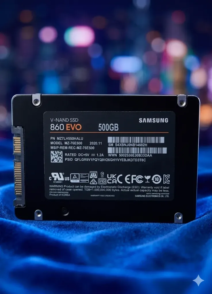 Samsung 860 EVO 500GB SATA III 2,5" interne SSD | MZ-76E500 | V-NAND Solid State Drive | Refurbished A-Ware