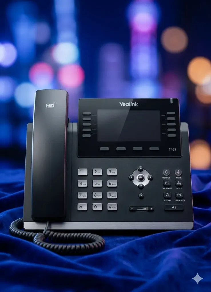 Yealink SIP-T46S Ultra-elegant Gigabit IP-Telefon | 4,3" Farbdisplay | HD-Audio & Opus | PoE-fähig (Ohne Netzteil) | Refurbished A-Ware
