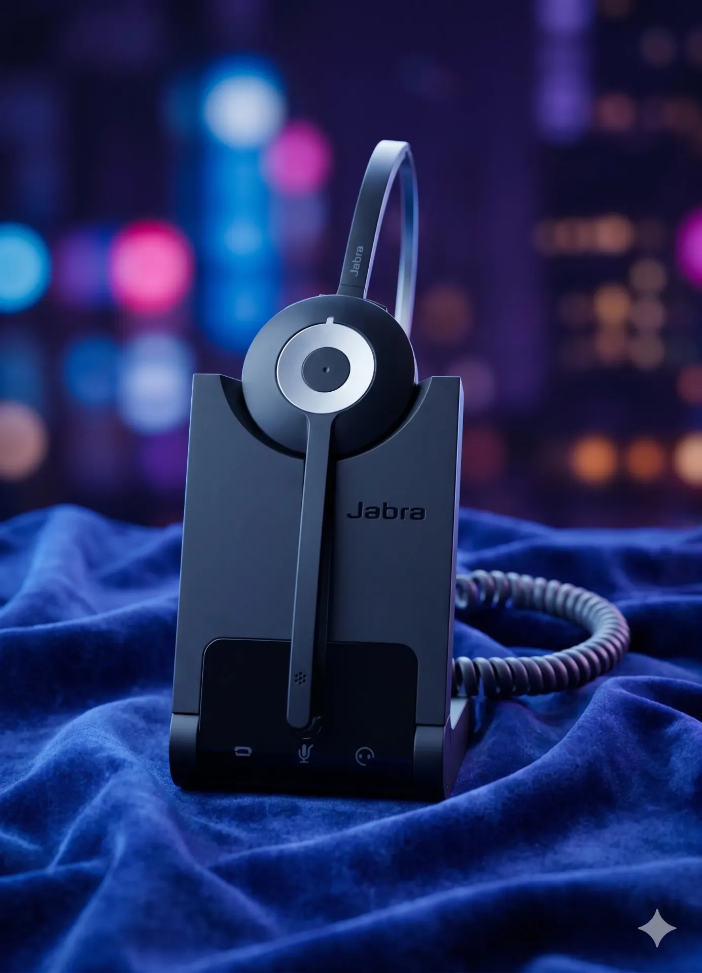 Jabra Pro 920 Wireless Headset Komplett-Set | Mit Basisstation (WHB003BS), Netzteil & vollem Kabelsatz | Bis zu 120m Reichweite | Refurbished A-Ware