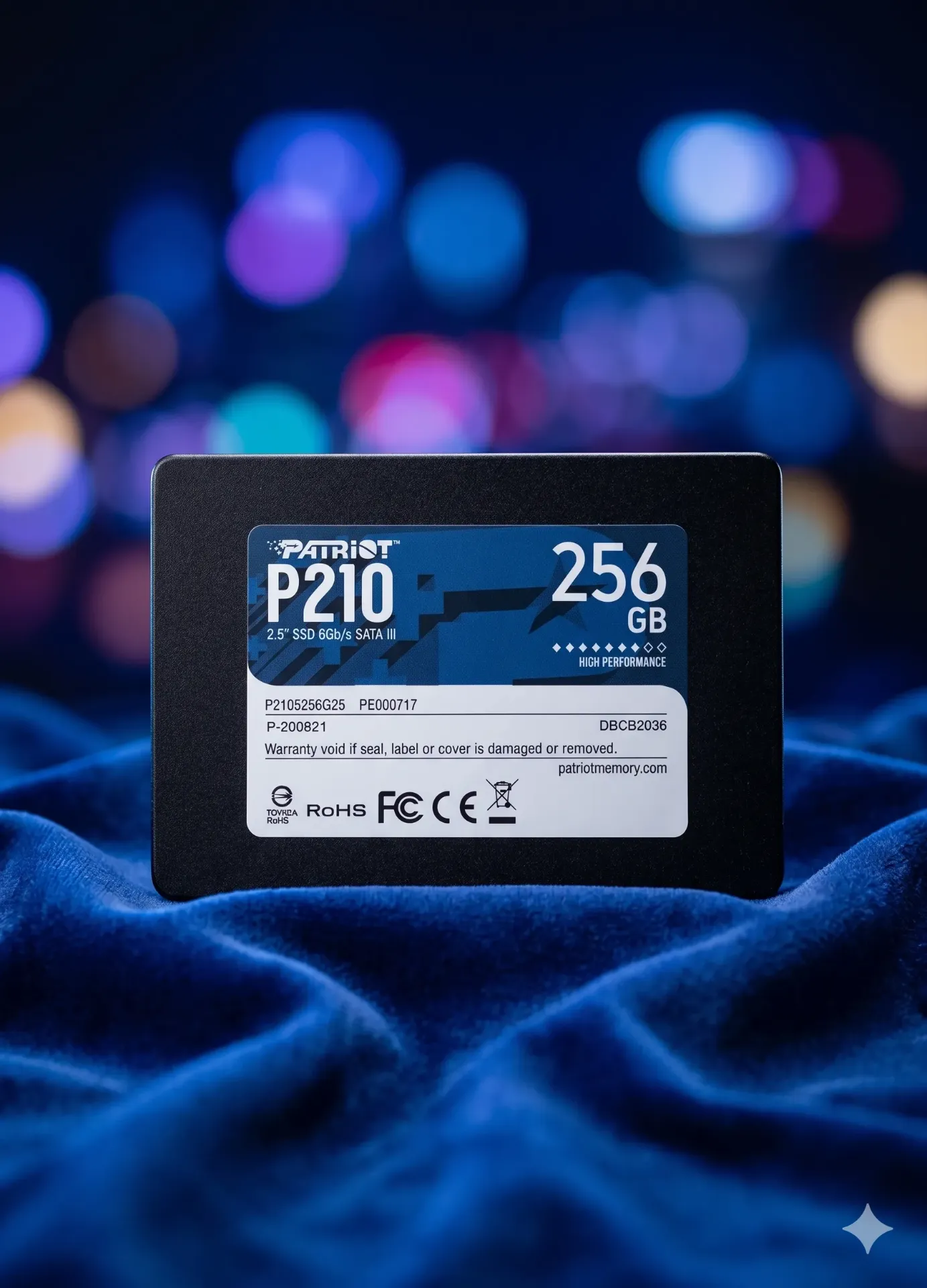 Patriot P210 256GB SSD 2,5" SATA III | Schnelle Interne Festplatte für PC & Laptop | P210S256G25 | Refurbished