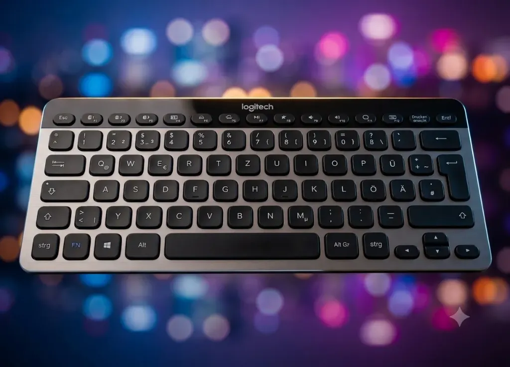 Logitech K810 Bluetooth Illuminated Keyboard | Kabellose Premium Tastatur mit Tastenbeleuchtung | Alu-Design QWERTZ | Refurbished A-Ware