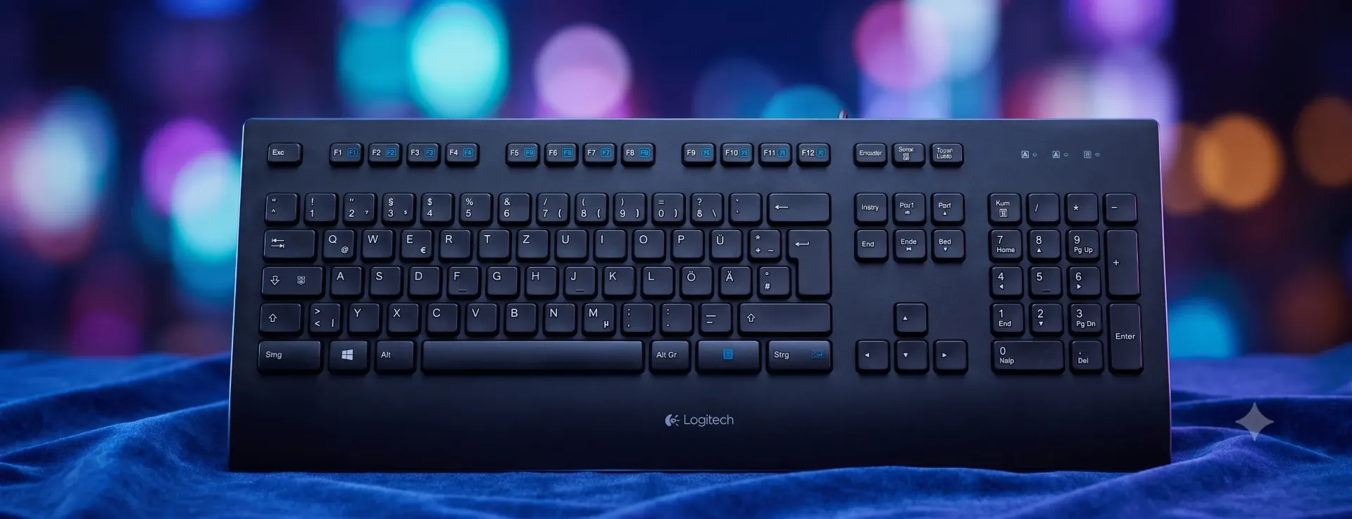 Logitech K280e Pro Business Tastatur | Kabelgebunden USB | Deutsches Layout QWERTZ | Mit Ziffernblock & Handballenauflage | Refurbished