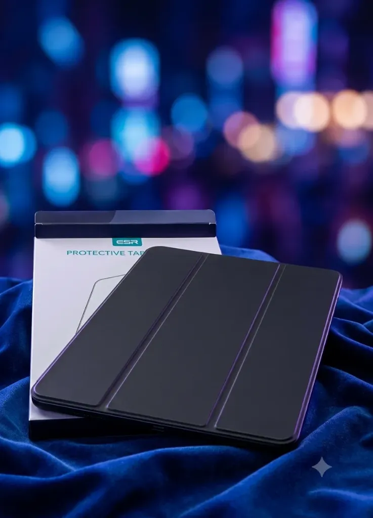 ESR Smart Case für iPad 10.2" (9./8./7. Gen) | Mit Apple Pencil Halter & Trifold Standfunktion | Schwarz | Neu & Unbenutzt