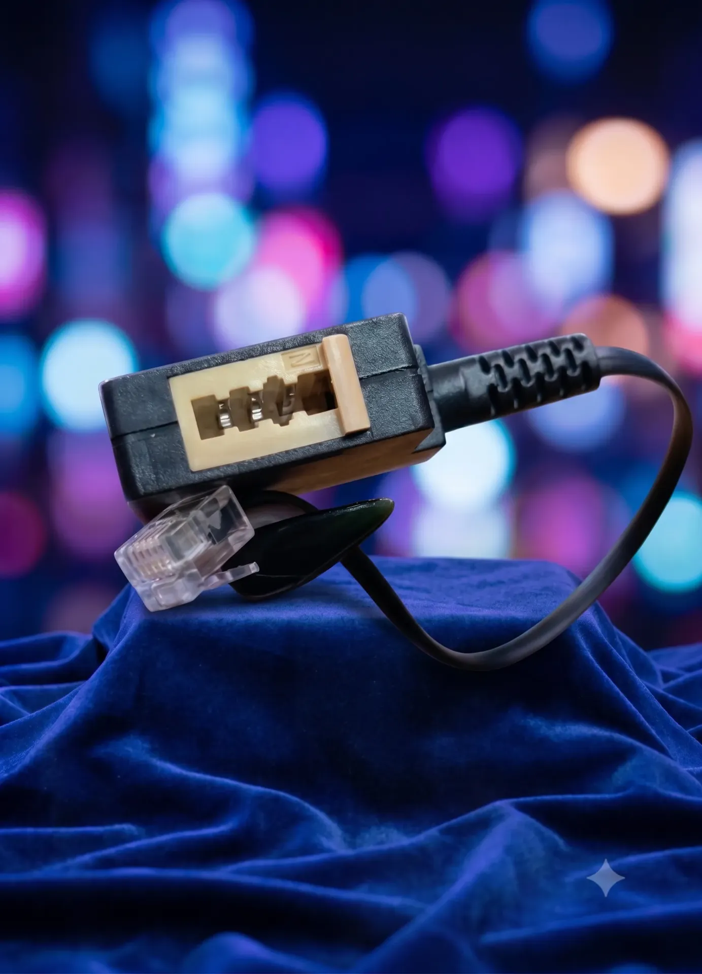 TAE-N Buchse auf RJ11 Adapterkabel | Telefonadapter für Fax, Anrufbeantworter & Modem | Schwarz | Refurbished A-Ware