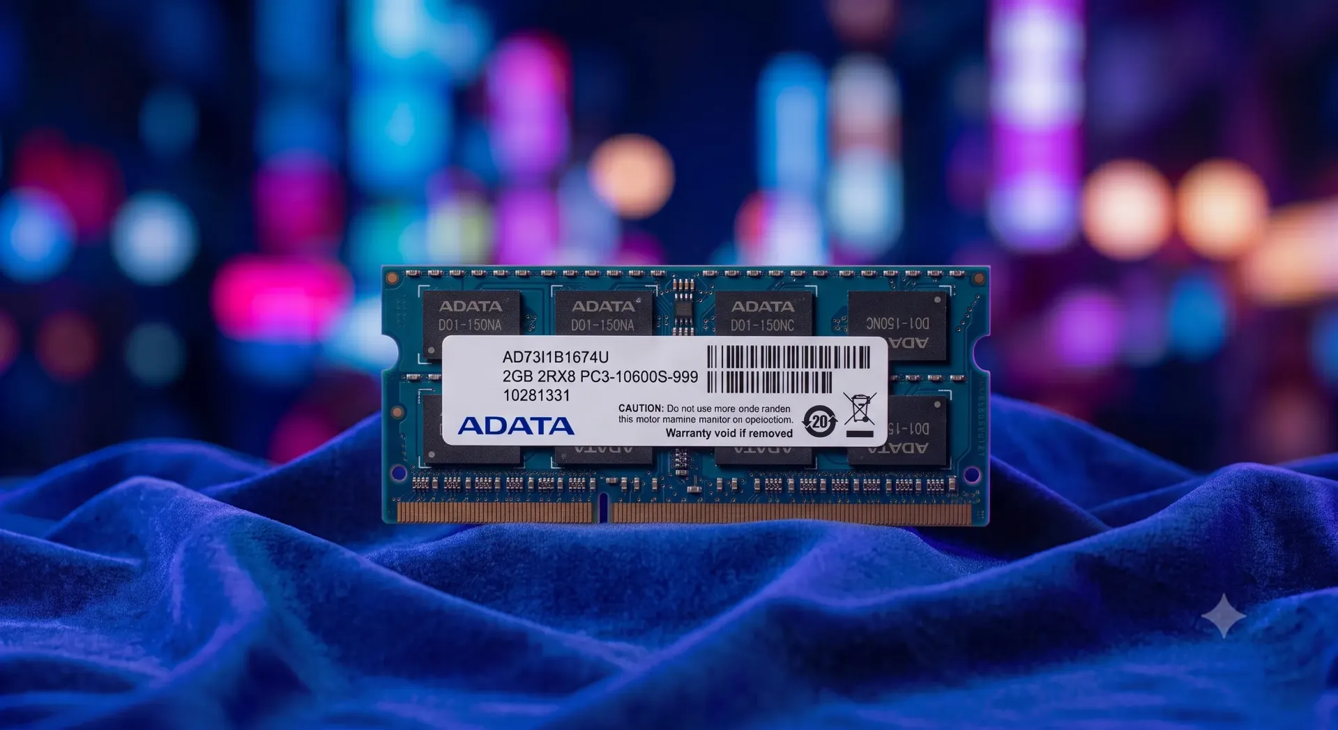 Original ADATA 2GB DDR3-1333 SO-DIMM RAM | AD73I1B1674EU PC3-10600S Dual Rank | Laptop Arbeitsspeicher | Refurbished