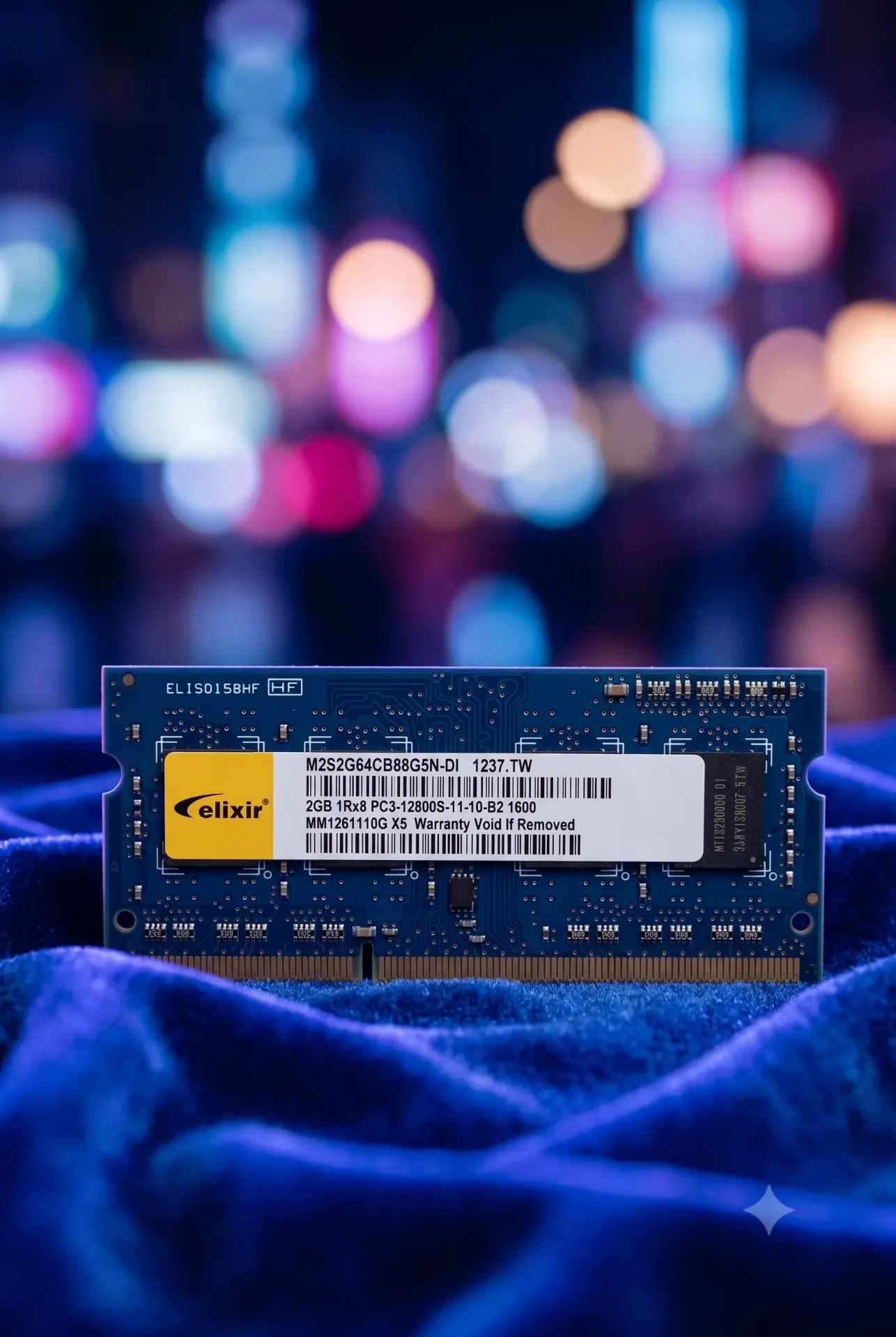 Original Elixir 2GB DDR3-1600 SO-DIMM RAM | M2S2G64CB88G5N-DI PC3-12800S CL11 | Laptop Arbeitsspeicher | Refurbished