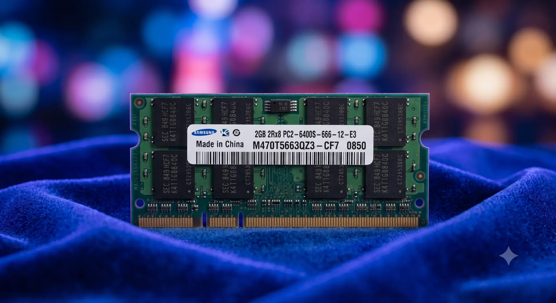 Original Samsung 2GB DDR2-800 SO-DIMM RAM | M470T5663QZ3-CF7 PC2-6400S | Laptop Retro Arbeitsspeicher | Refurbished