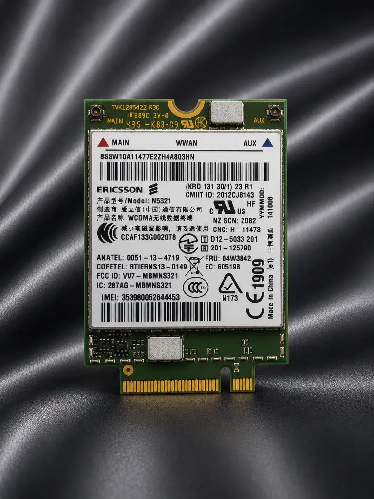 Ericsson N5321 Mobile Broadband | M.2 3G/UMTS WWAN Modul + GPS | HSPA+ 21 MBit/s | Refurbished