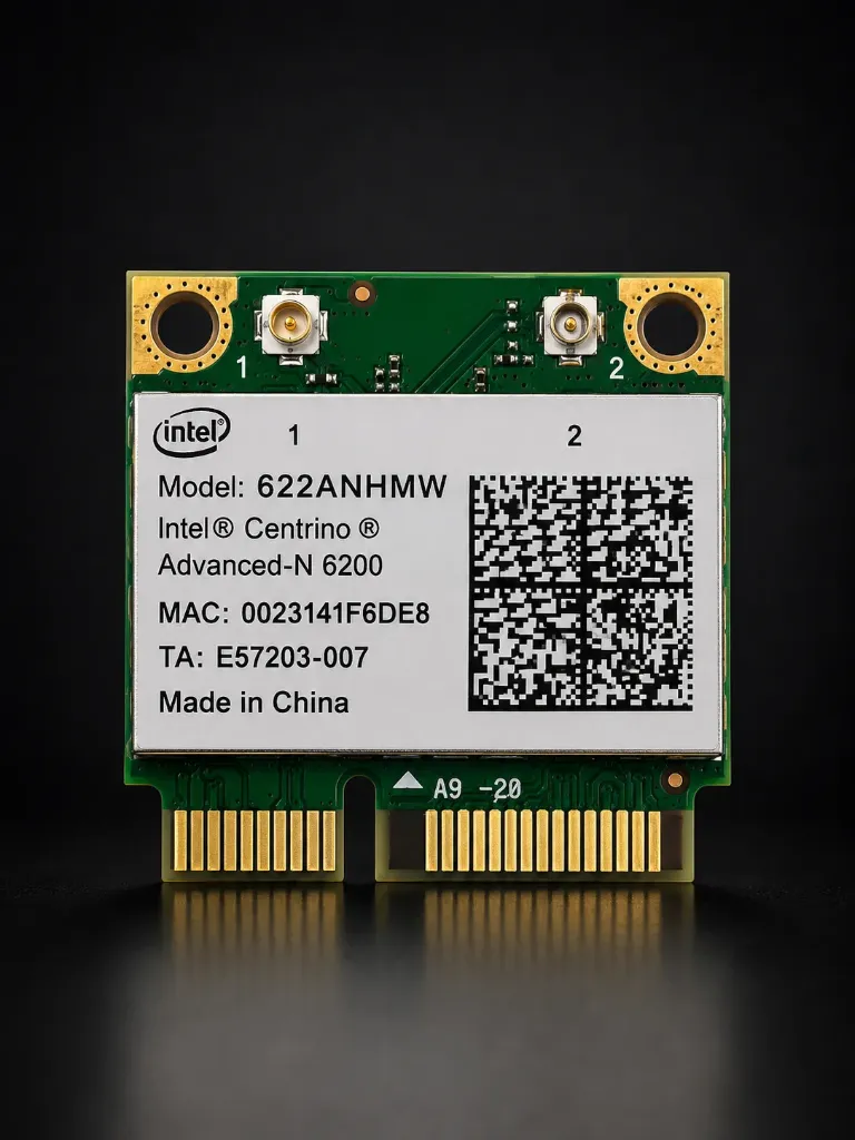 Intel Centrino Advanced-N 6200 | Half Mini PCIe Dual Band WLAN-Karte | 300 MBit/s | Refurbished