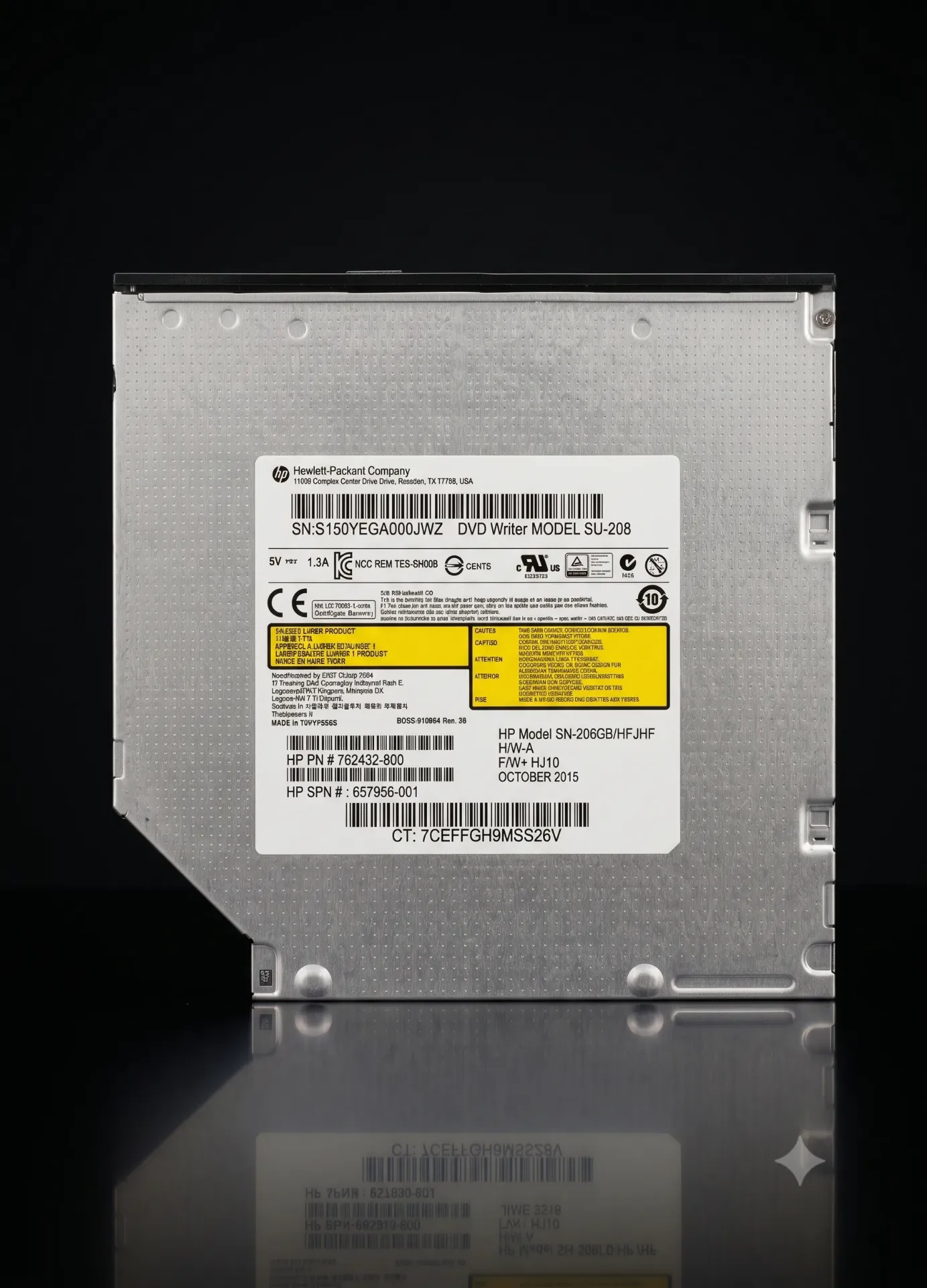 Original HP Ultra-Slim SATA DVD-Brenner | Modell SU-208GB | PN: 781416-001 | Internes Laufwerk | Refurbished