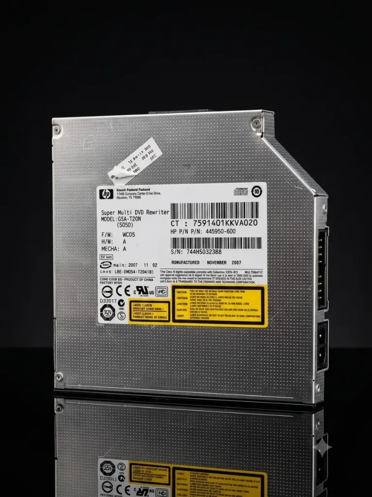 Original HP Slim IDE / PATA DVD-Brenner | Modell GSA-T20N | PN: 445950-6C0 | Internes Laufwerk | Refurbished