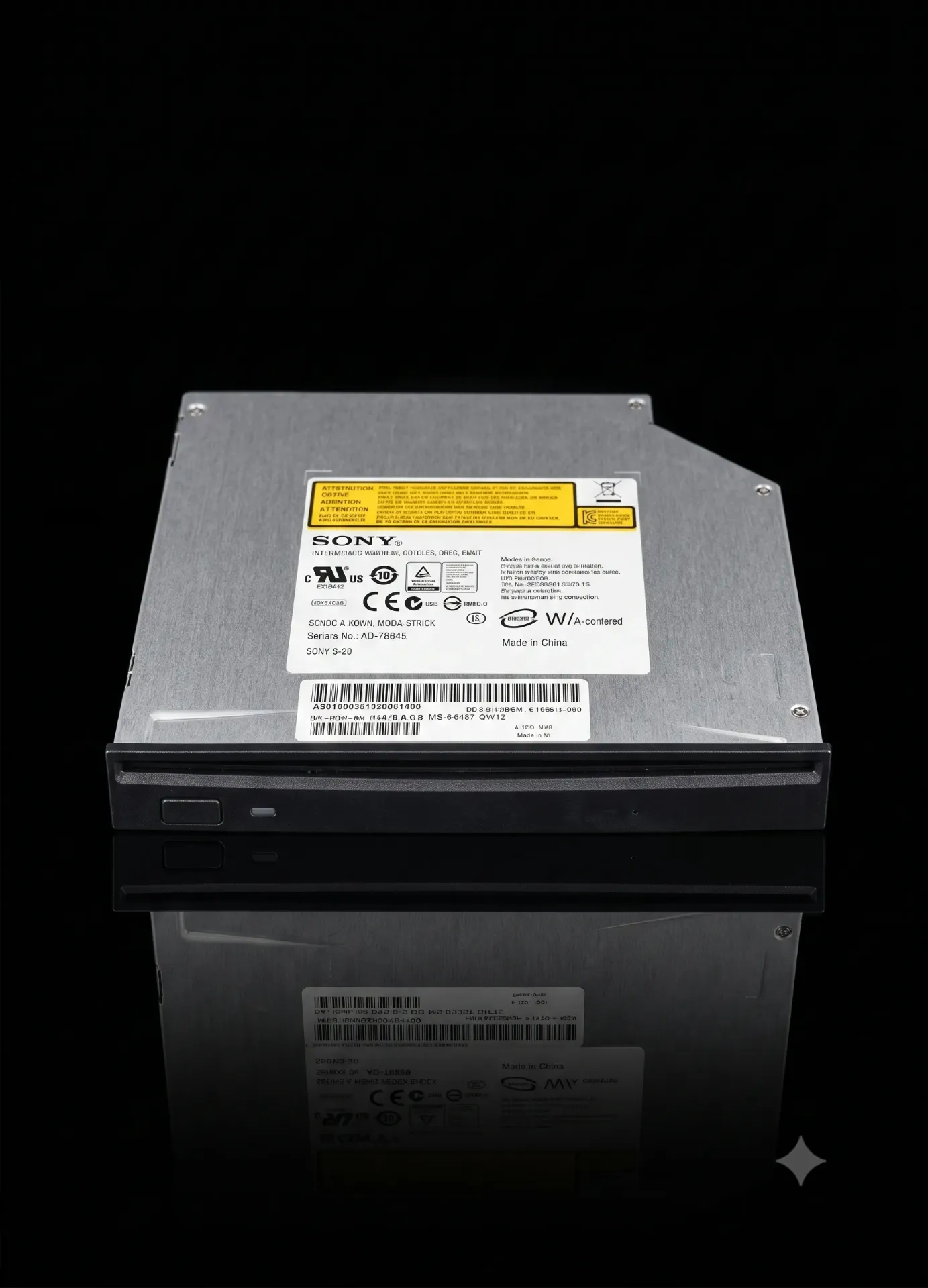 Original Sony Optiarc AD-7640S Slot-In DVD-Brenner | Slimline SATA 12.7mm | Internes Laufwerk | Refurbished