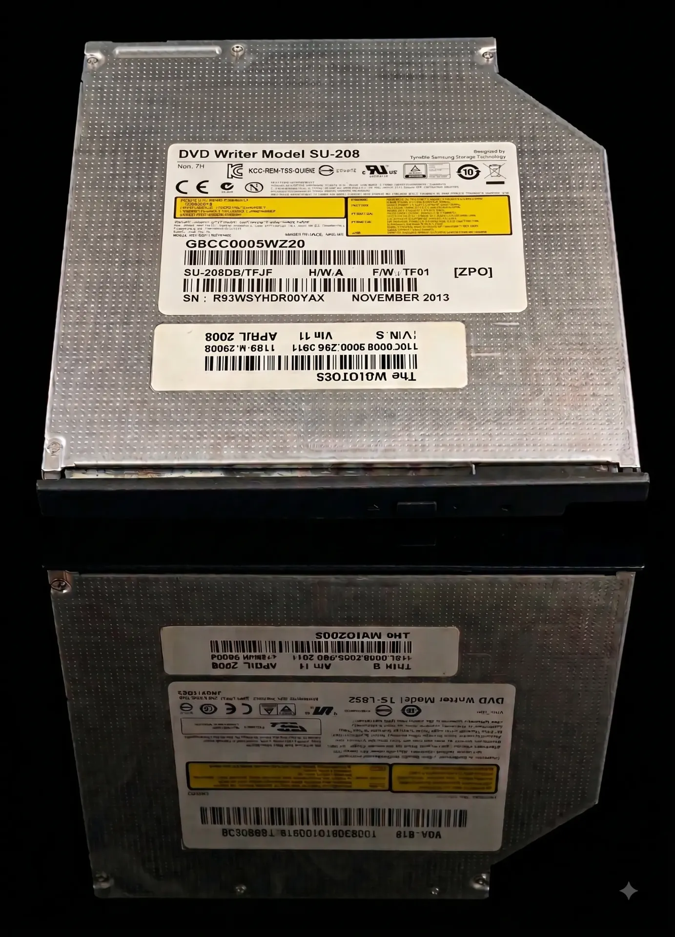 Original TSST SU-208DB Ultra-Slim SATA DVD-Brenner | 9.5mm Internes Laptop-Laufwerk | Refurbished