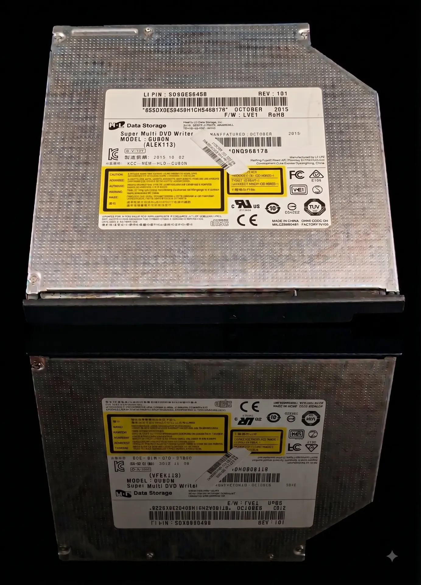 Original Hitachi-LG GUB0N Ultra-Slim SATA DVD-RW Brenner | 9.5mm Internes Laptop-Laufwerk | Refurbished