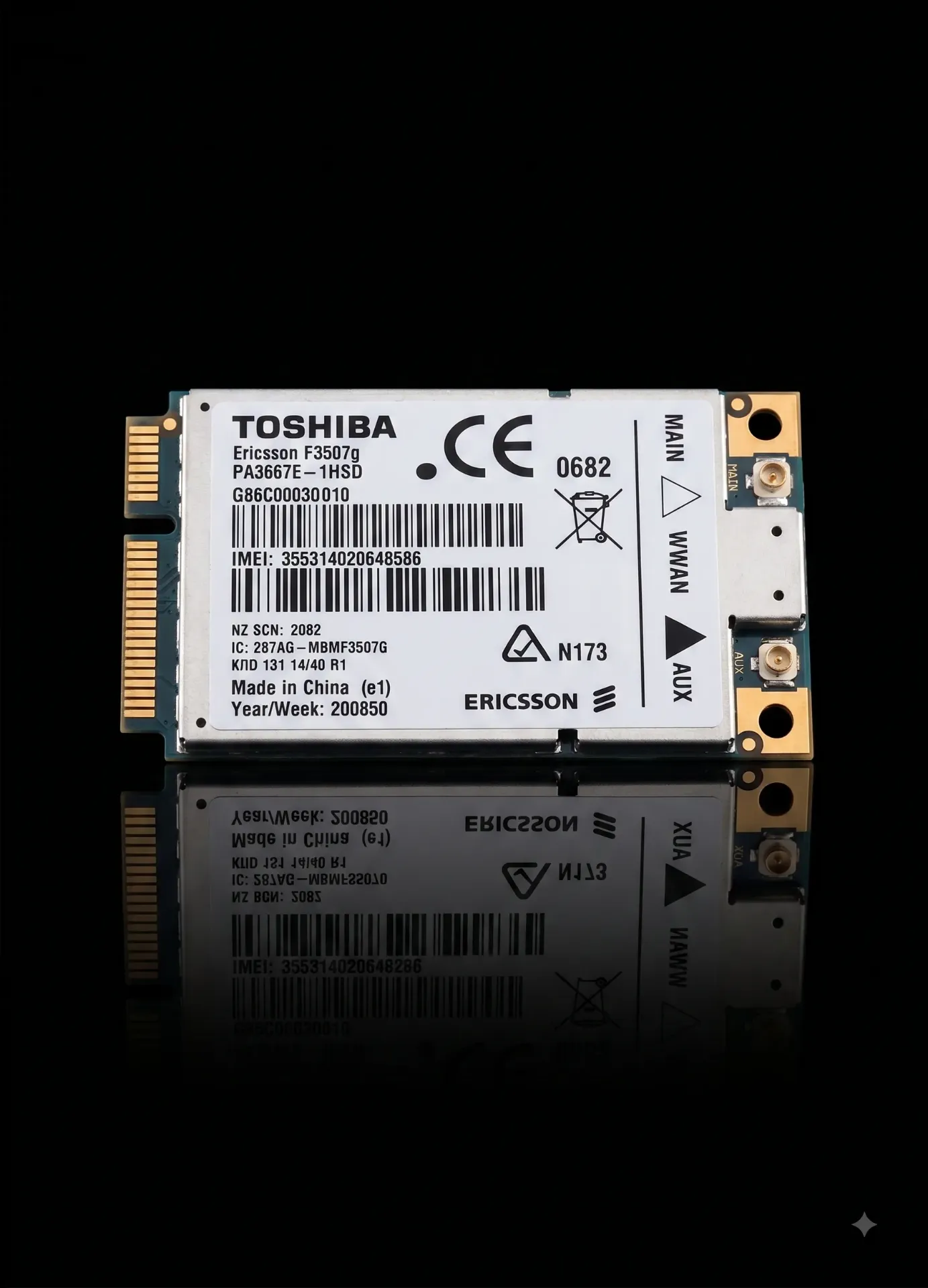 Original Toshiba Ericsson F3507g 3G UMTS WWAN Modul | Mini PCIe Steckkarte | PA3667E-1HSD | Refurbished