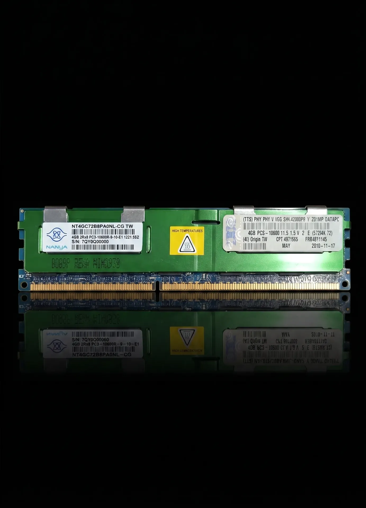 Original Nanya 4GB DDR3 1333MHz ECC Registered Server RAM | PC3-10600R | NT4GC72B4NA1NL-CG | Refurbished